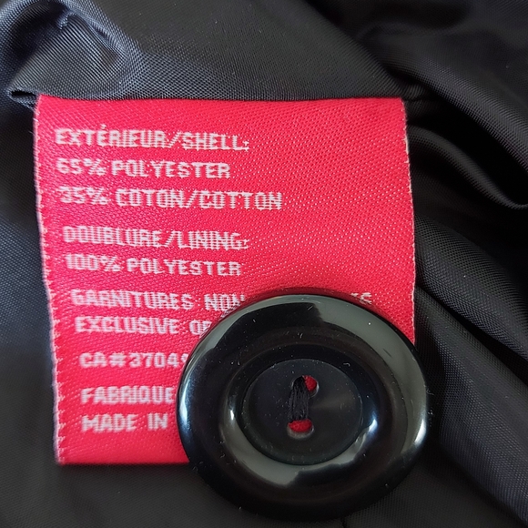 Woman's Black & Gray Plaid Trench Coat with Belt - Picture 10 of 11